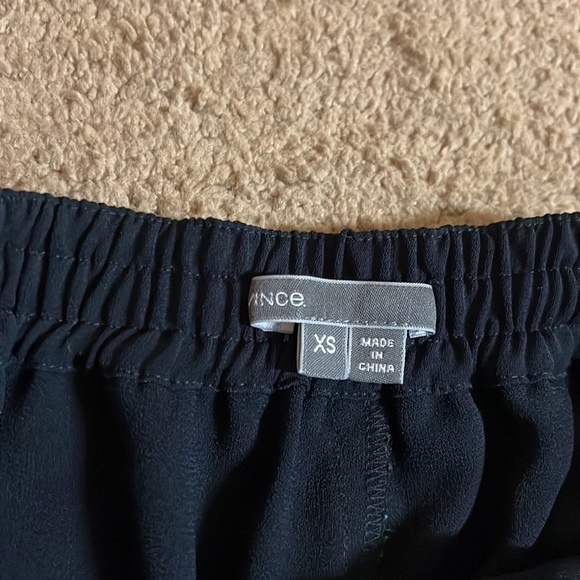 Vince Satin Piped Wrap Seam Pant in Coastal Navy Blue - Picture 6 of 9